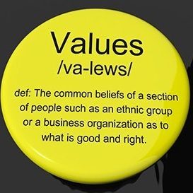 Values Definition Button Showing Principles Virtue And Morality
